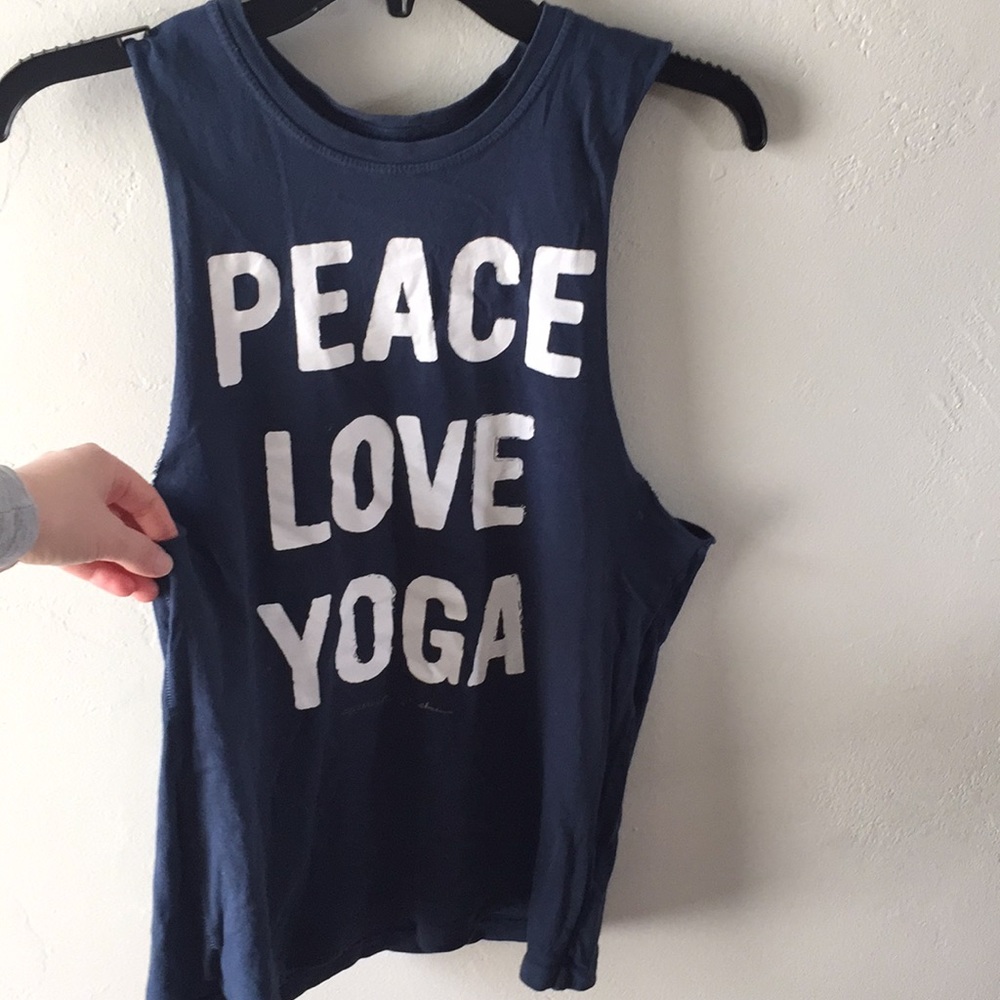 Spiritual Gangster Muscle Tank ‘PEACE LOVE YOGA’